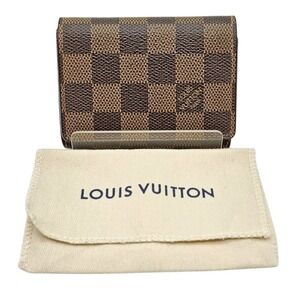 Authentic Louis Vuitton Damier Ebene Enveloppe Card Case 2005 Vtg w Dustbag